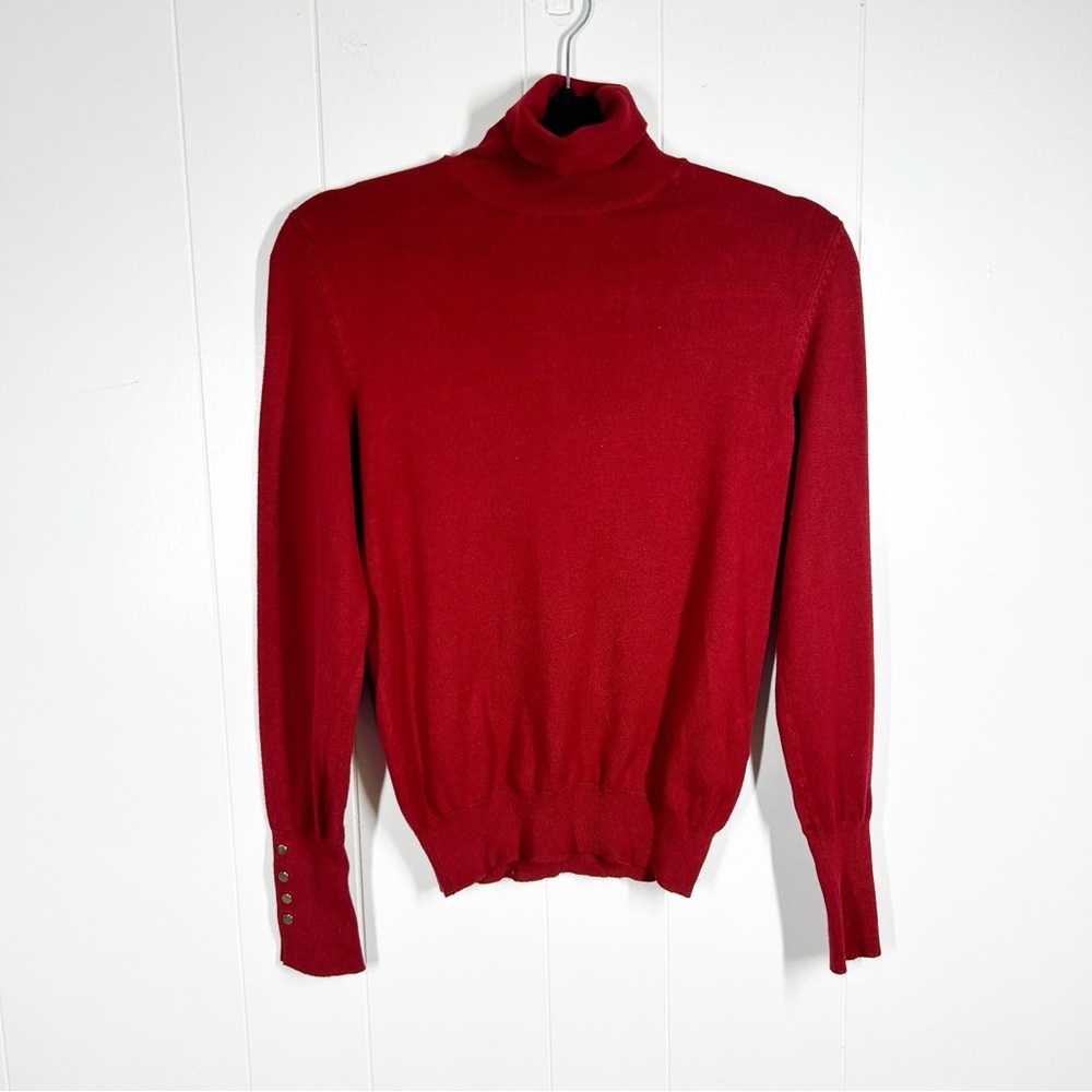 Madame Deep Red Long Sleeve Turtleneck Medium